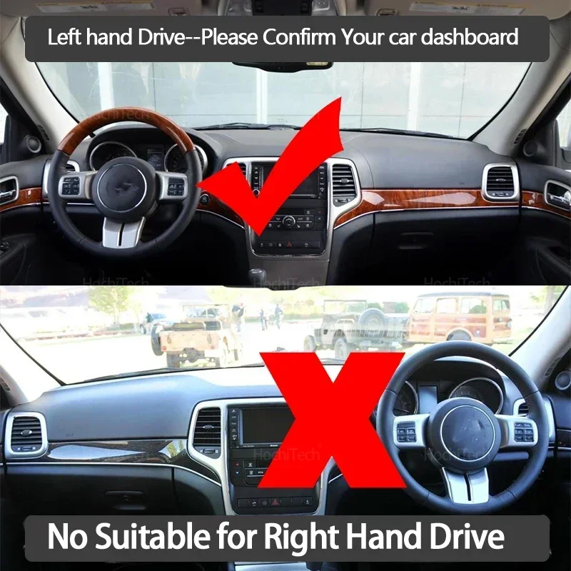 Car Dashboard Cover Avoid Light Pad Instrument Panel Mat Case Carpets for Jeep Grand Cherokee WK2 2011-2019