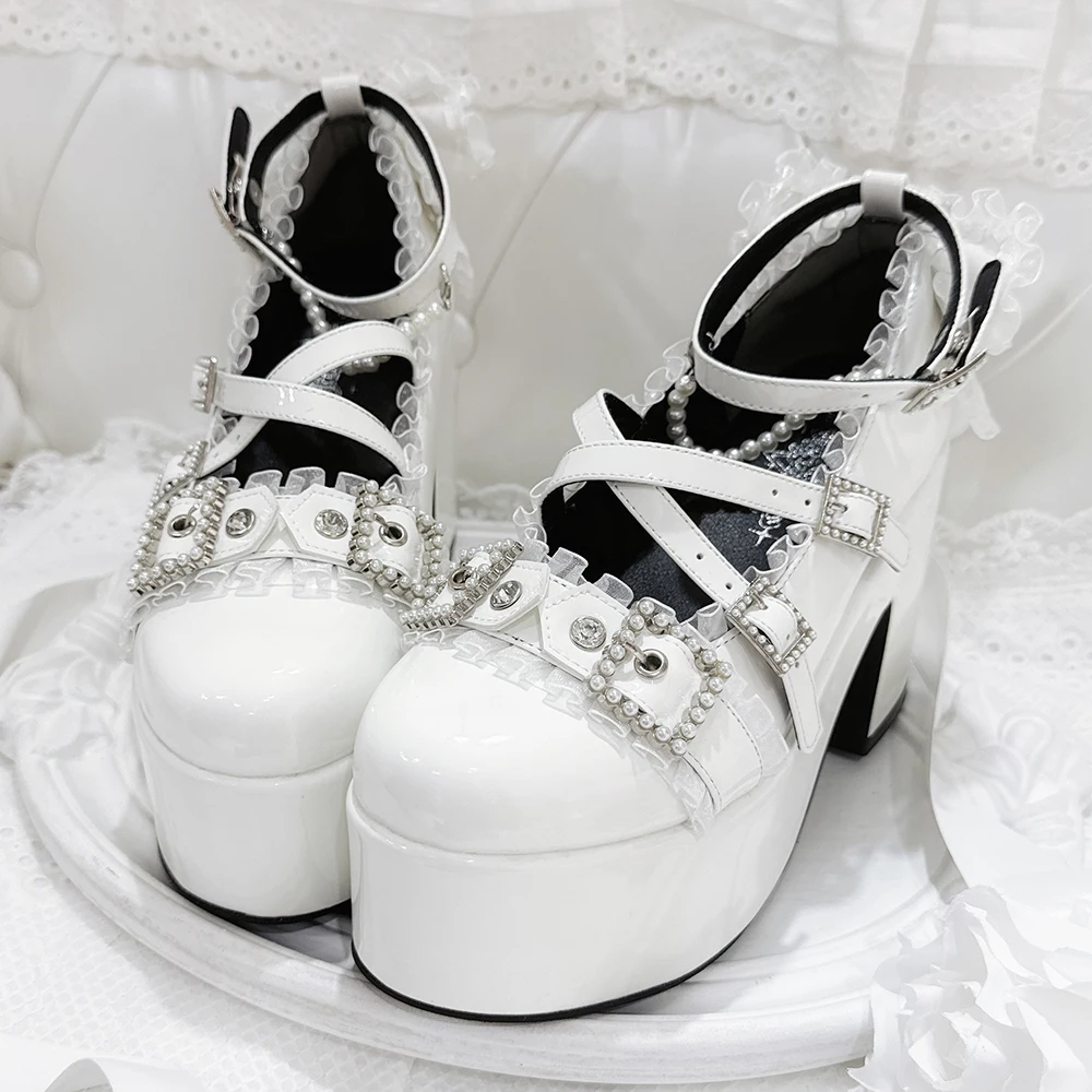 الأصلي اليابانية الألغام لوليتا أحذية منصة الربيع والخريف الفتيات الجديدة الحلو أنيقة الوردي عالية الكعب الأميرة حفلة كوس مضخات #3