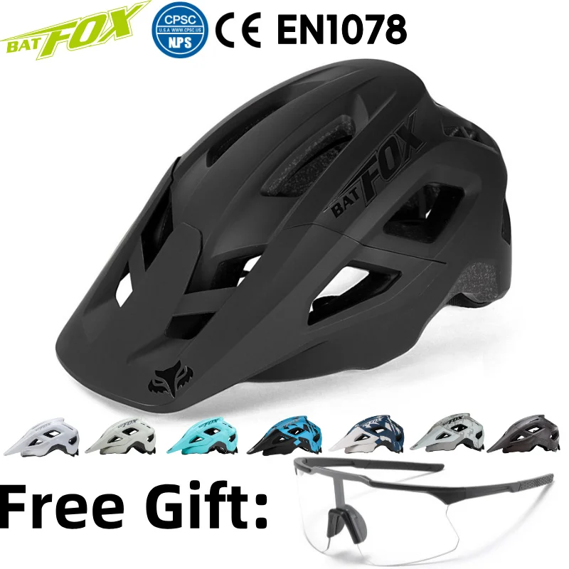 

BATFOX Bicycle helmet mtb cycling Light weight comfortable Adjustable for Cross Country Mountain bike helmet casco bicicleta mtb