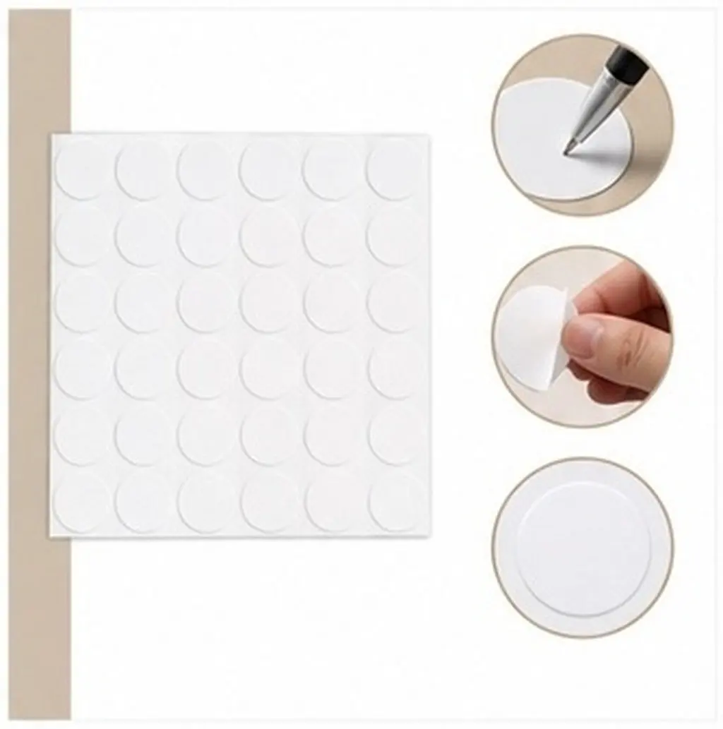 30Sheets Self Adhesive Labels Round Self-adhesive Writable Circle Stickers Removable Dot Classroom Office Projects