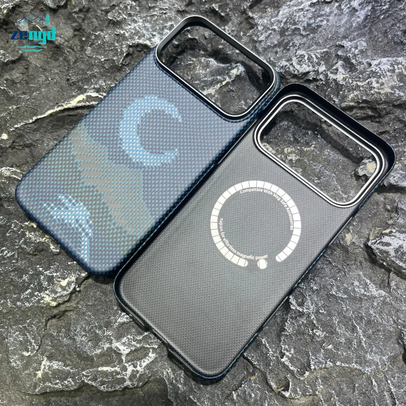 حافظة هاتف فاخرة فاخرة من ألياف الأراميد من سلسلة iPhone 17 مع ملمس مغناطيسي ممتاز #3