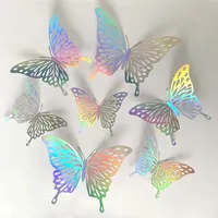 12pcs Suncatcher Sticker 3D Effect Crystal Butterflies Wall Sticker Beautiful Butterfly for Kids Room Wall Decal Home Decoration