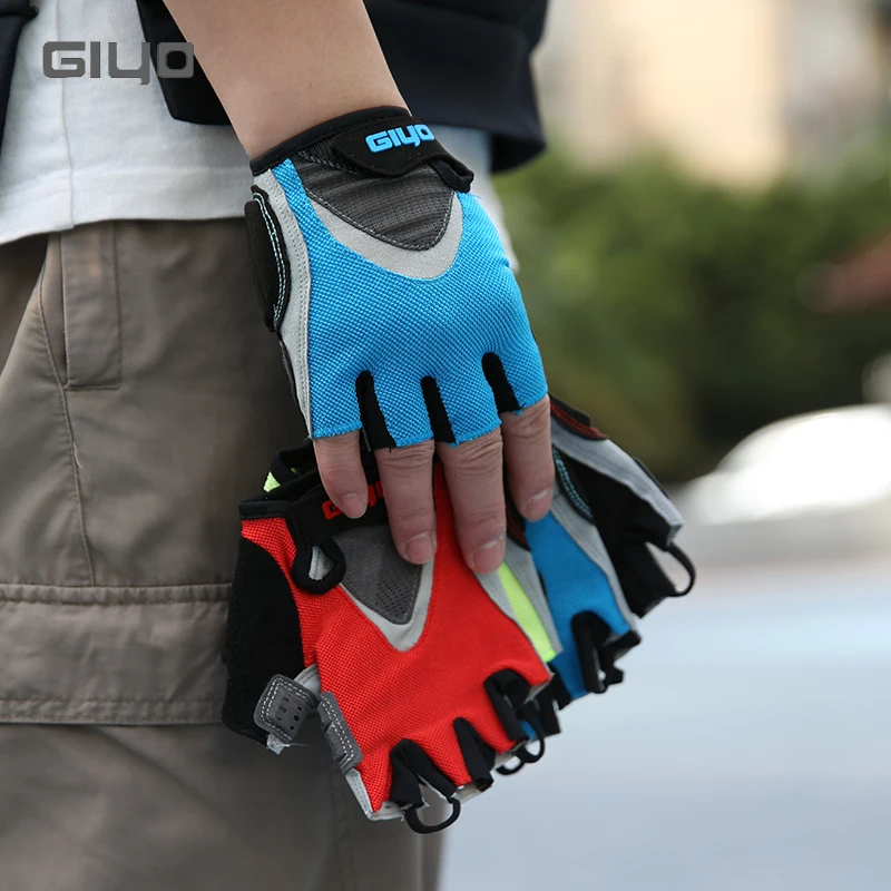 GIYO GEL Shockproof Cycling Half Finger Gloves Anti-slip Breathable Bicycle Summer Mittens  MTB  Sport Gloves Guantes Ciclismo