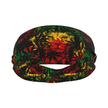 Leão Rasta Padrão Elastic Hair Band, Yoga Headband, Maquiagem Cabelo Hoop, Headwrap