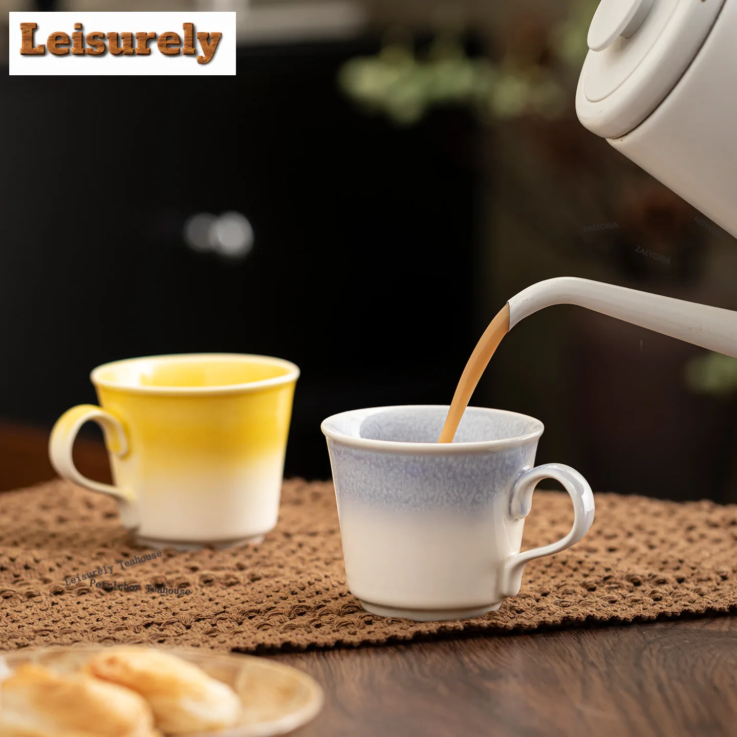 HOYIHM 240ml Gradual Change Pick Light Coffee Mug Oatmeal Breakfast Mug Afternoon Tea Mug Office Water Cup Tableware Ornaments