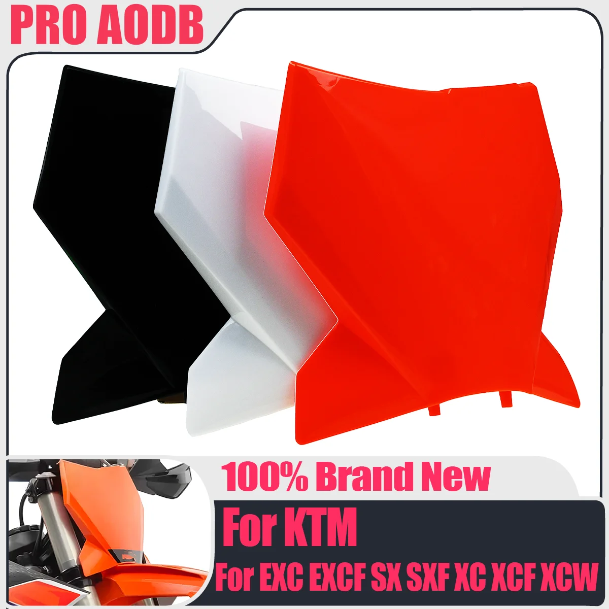 

Motorcycle Front Number Plate Plastic Cover Universal Racing Parts For KTM 125-500cc 2023-2024 SX SXF XC XCF XCW XCFW EXC EXCF