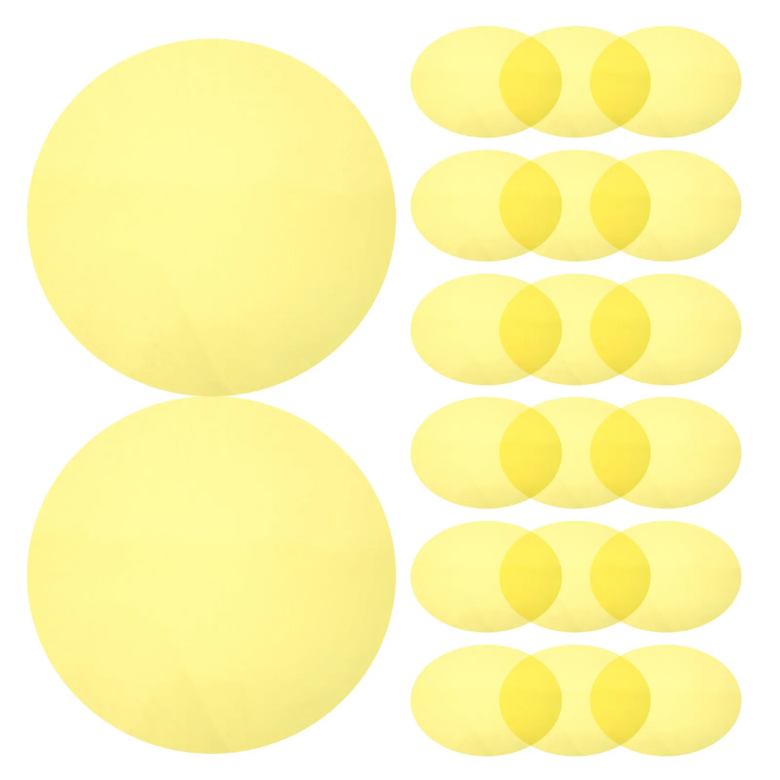 20Pcs Atmosphere Lighting Color Correction Gel Self Adhesive Pet Film Sheets 2.8 Inch Yellow Warm Tone Light Filters for Bedroom