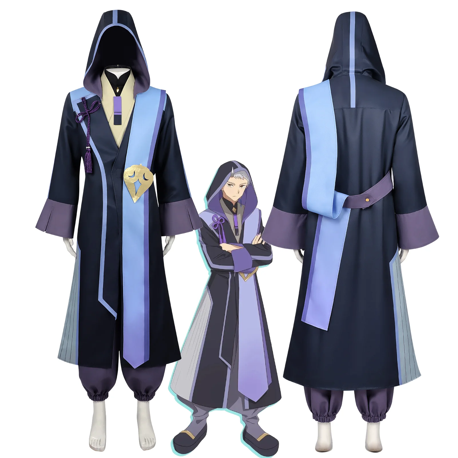 

Cosmic Princess Kaguya Rai Komazawa Cosplay Costume Cyberpunk Priest Uniform Full Set Outfits for Men Carnival Party