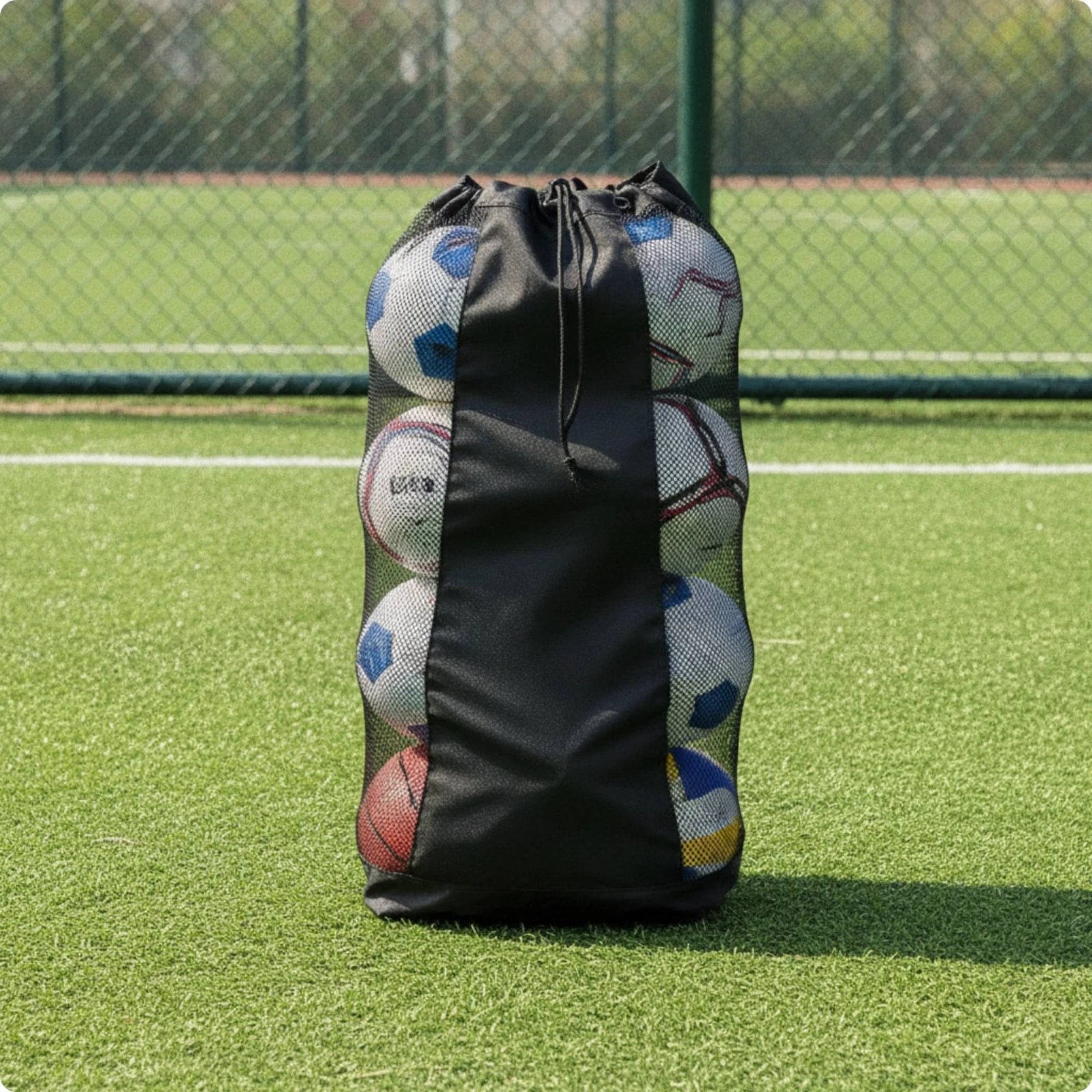 Sports Ball Bag with Shoulder Strap Adjustable Sports Ball Bag with Drawstring Closure Heavy Duty Rugged for Coaches
