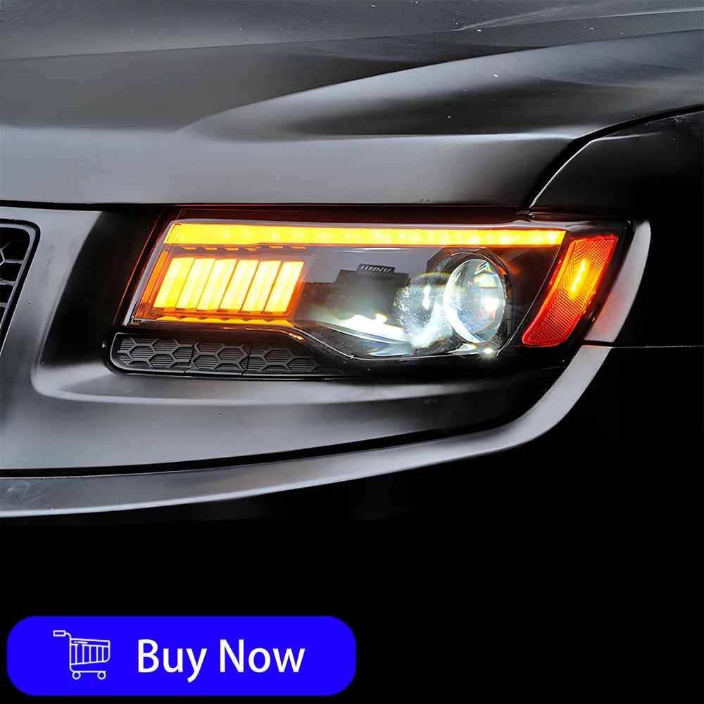 

Автомобильные фары для Jeep Grand Cherokee 2014-2021, автоматические светодиодные фары в сборе, обновленный эффект запуска, ближний свет, аксессуары для дальнего света