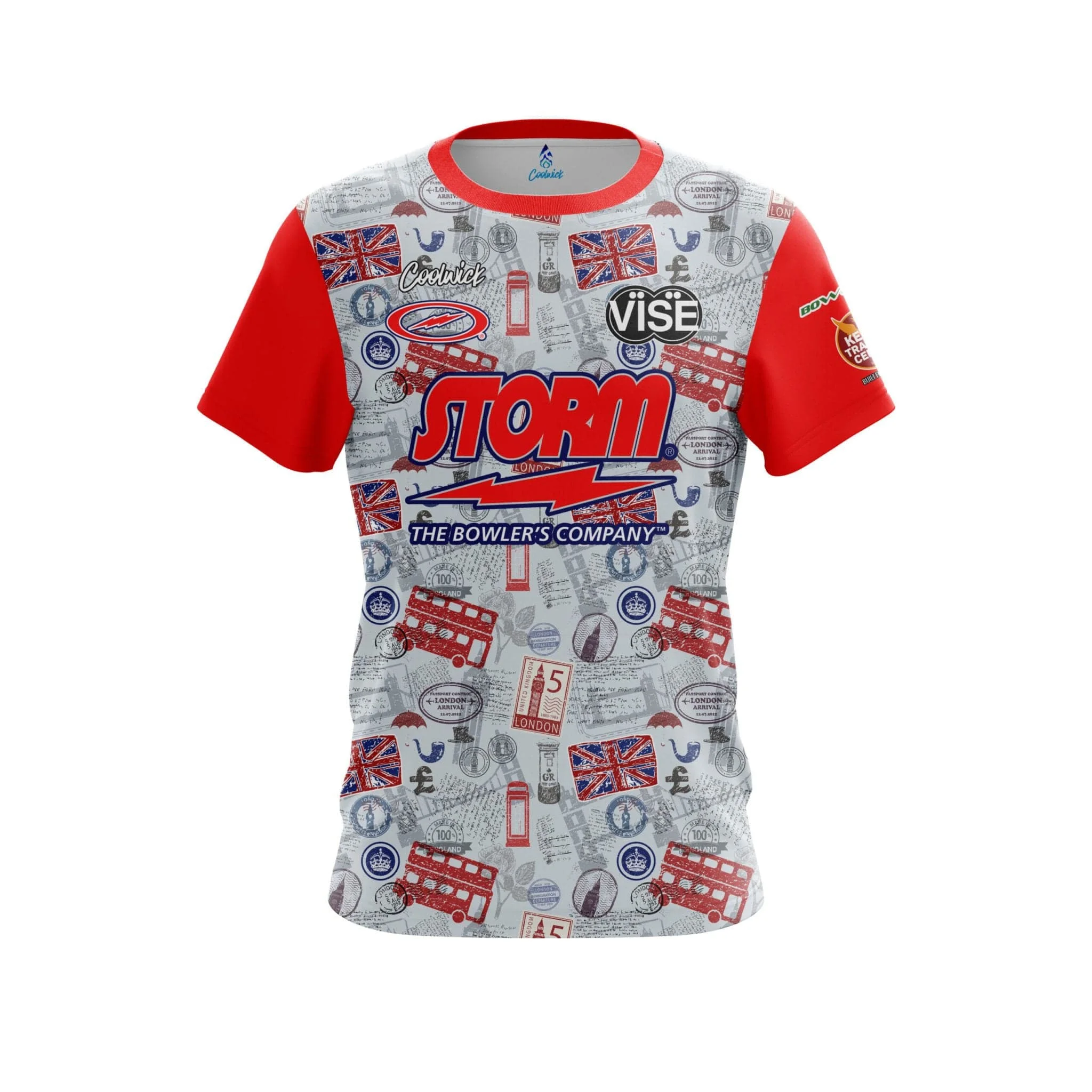 Neues Coolwick Storm Bowling-Trikot, schwarzes Lightning-Logo, kurzärmeliges T-Shirt, Performance Pro Player, Casual Sport, Familien- und Kinder-T-Shirts – Detail 6