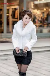 Wedding Party Jacket Women Autumn Winter Top Fashion Pink FAUX Fur Coat Elegant Thick Warm Fake Fur Bolero Wrap