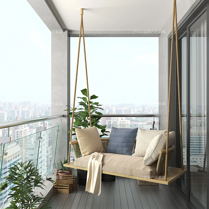 

Nordic Minimalist Design Patio Swings Living Room Leisure Courtyard Villa Patio Swings Fashion Balcony Furniture Schaukel Lsqq