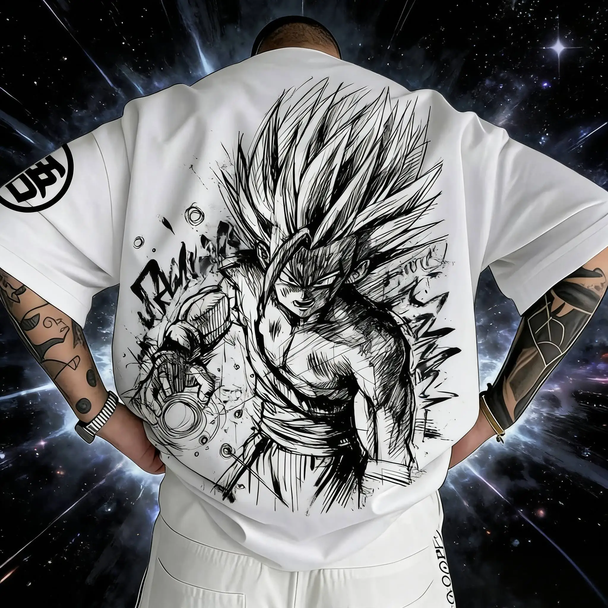 

2026 Summer Dragon Ball Retro Anime T-Shirt Men's Broly Casual Loose Sports Daily Short Sleeve Breathable Relaxed Fit Tee