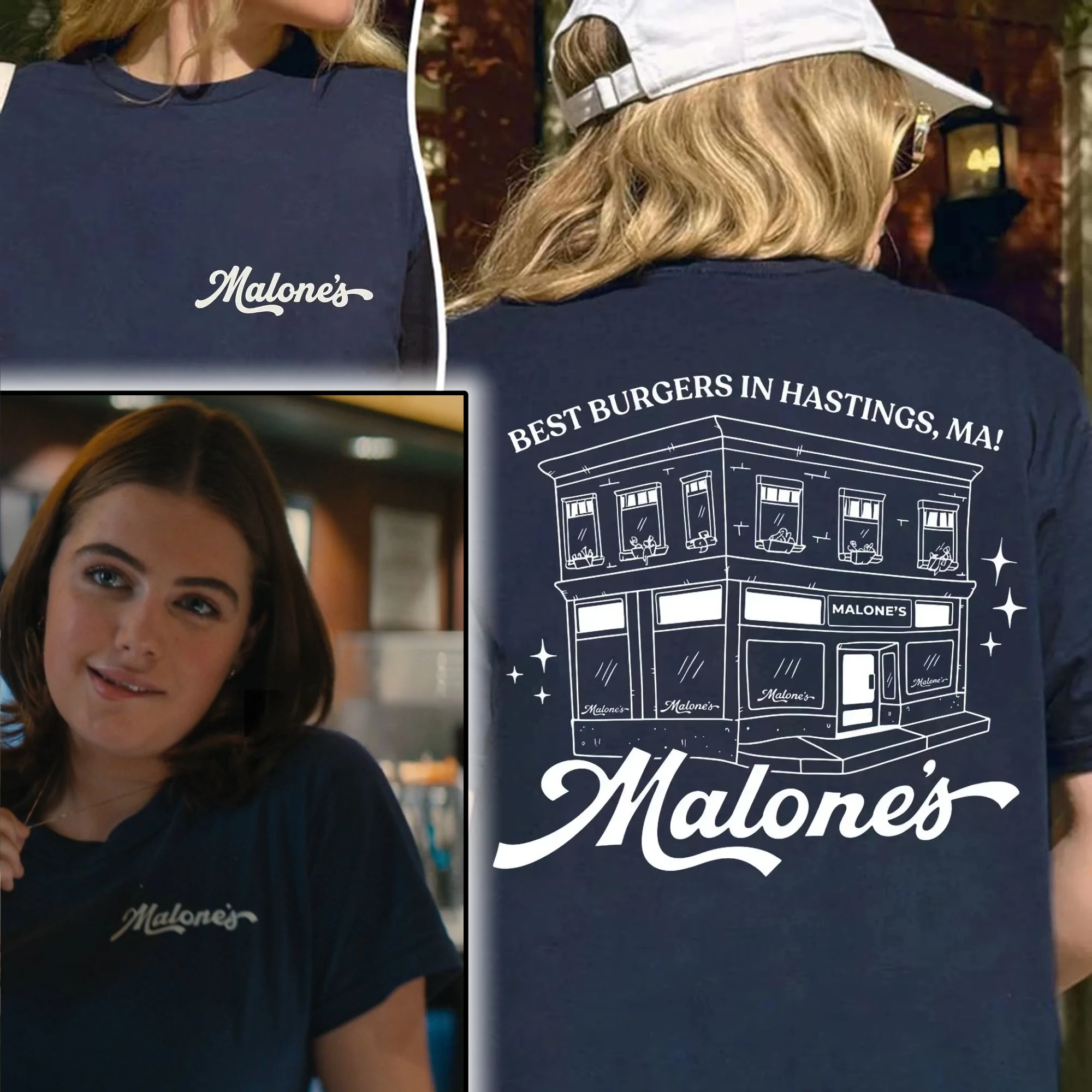 2026 TV Off-Campus Malone's Diner graphic Hannah Wells same style T shirt 100%Cotton Unisex Men‘s Women's T-Shirts Y2k Fans Tee
