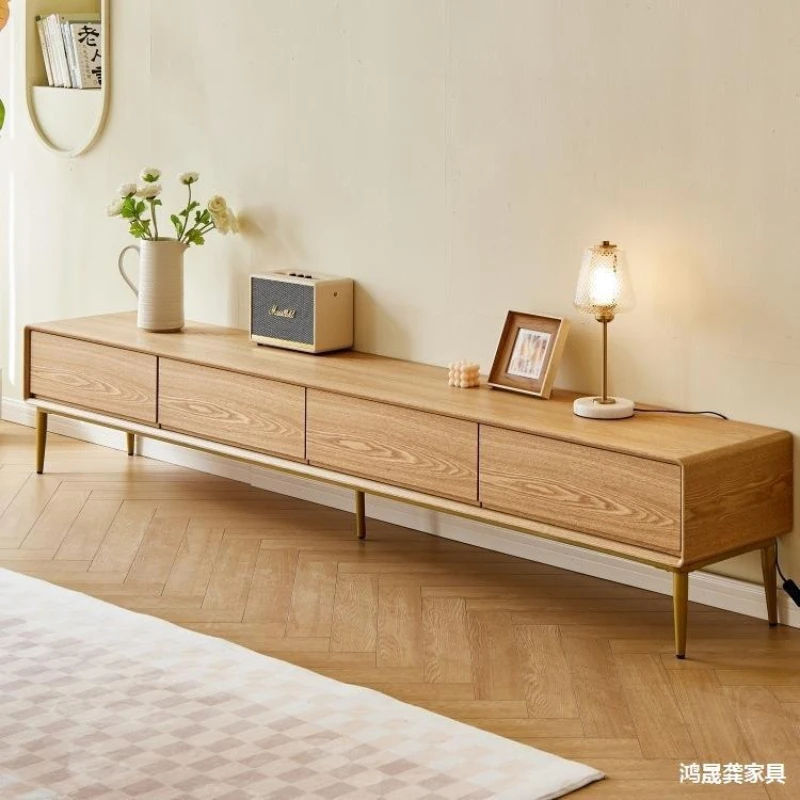 حامل تلفاز ياباني إسكندنافي الحد الأدنى حامل تلفاز القهوة المعيشة مزيج حديث فاخر أثاث منزلي طبيعي Ein Fernseher #4