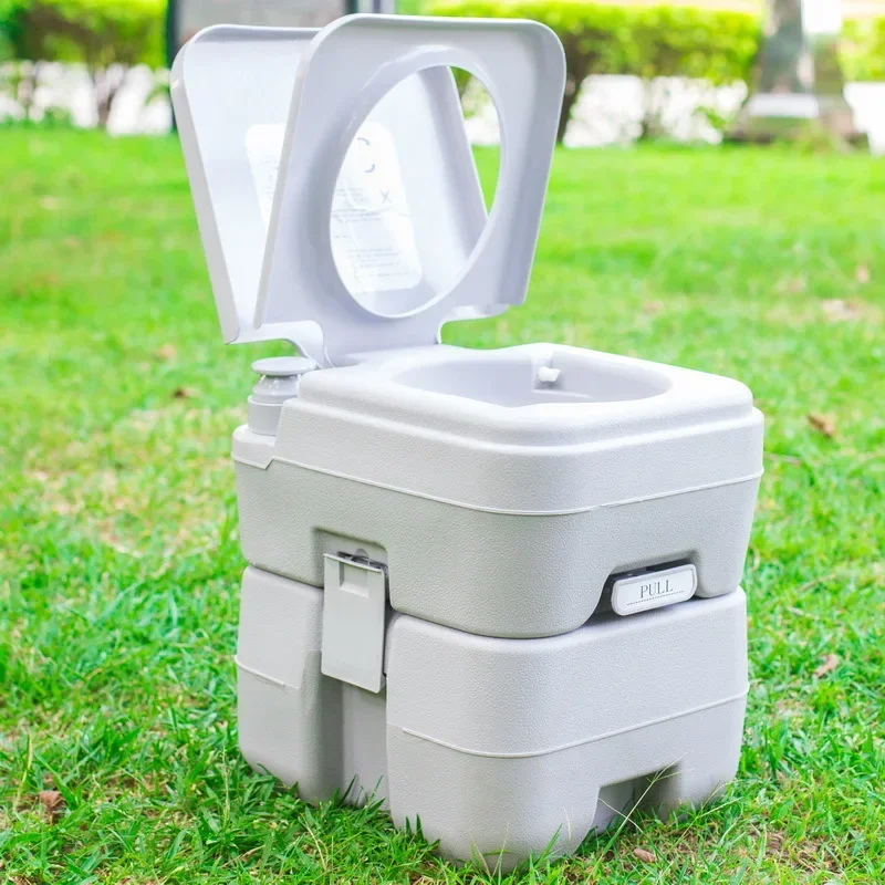 10L/20L RV Outdoor Hurken Wc voor Ouderen Mobiele Outdoor Wc Zwangere Vrouwen Draagbare Camping Wc Doorspoelen Mobiele