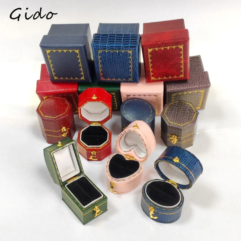 

Vintage Mini Ring Box High-end Jewelry Shooting Props Light Luxury Jewelry Box Heart Engagement Ring Box