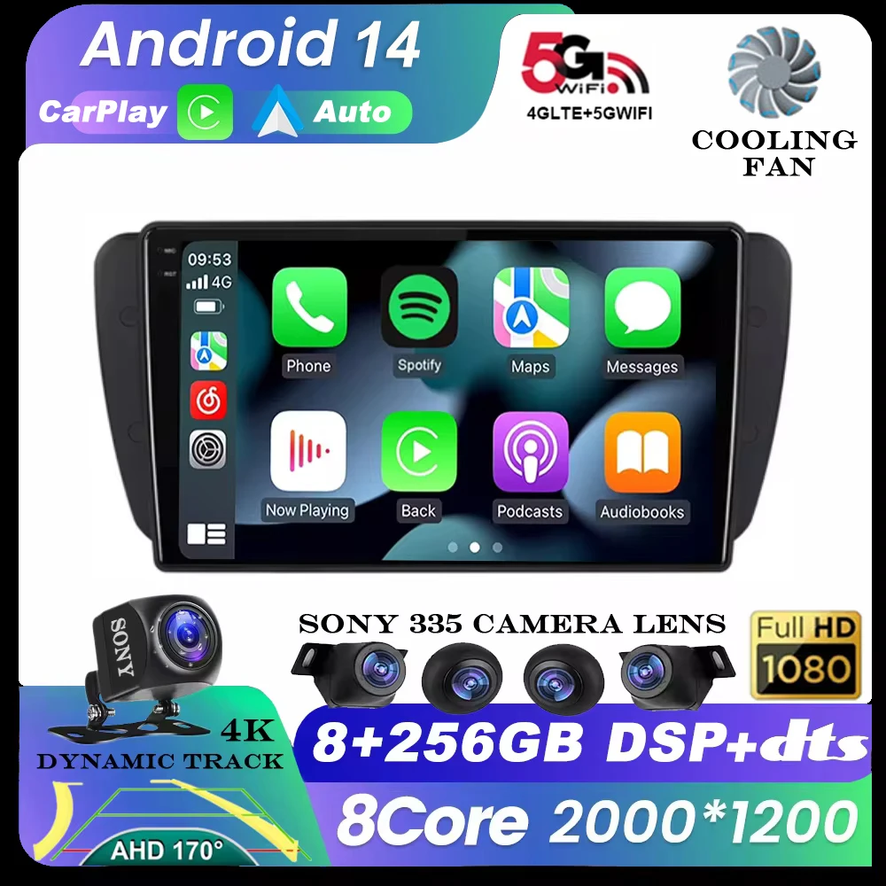 

Android 14 Car Radio For Seat Ibiza 6j 2009 2010 2012 2013 MK4 FR GPS Navigation 2 Din Screen Audio Multimedia WIFI 2din Player