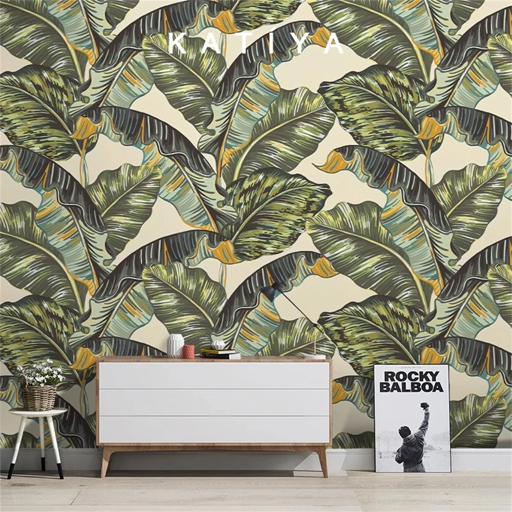 Custom plantain tree Wall stickers panel photo mural European Plant wallpaper for walls 3 d art wall paper murals TV background