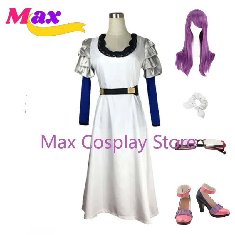 Max Cos Anime Kamishiro Rize Cosplay Costume Wig Glasses Hair Band Shoes Long Sleeve Dress Accessories Women Role Play Suits