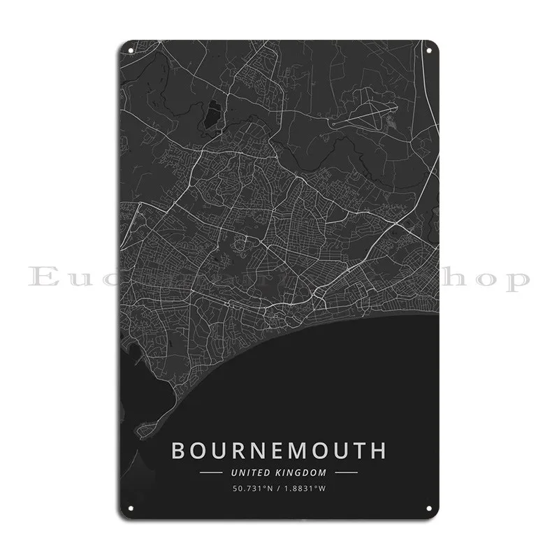 Bournemouth, UK Metal Plaque Poster Home Home Custom Club Tin Sign Poster