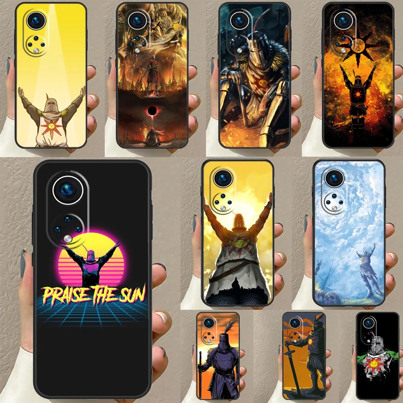 Praise the Sun Dark Souls For Huawei P20 P30 P40 P60 Pro P Smart Nova 9 5T Honor 70 90 50 Magic5 Lite X7a X9a X8a Case