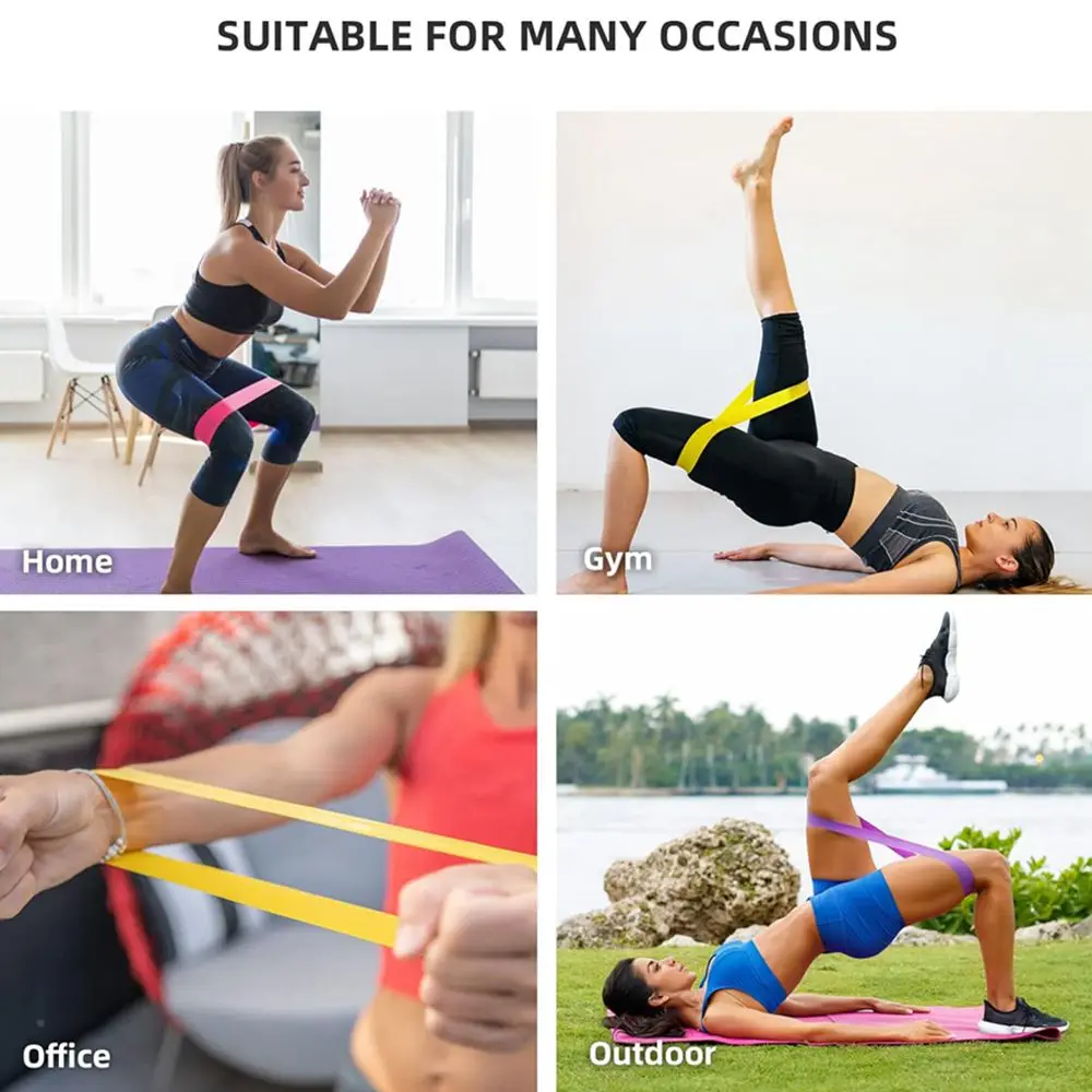 Weerstandsbanden Ingesteld Voor Mannen En Vrouwen 5 Verschillende Niveaus Elastische Bandbanden Voor Thuisfitness Stretching Pilates Oefenbanden