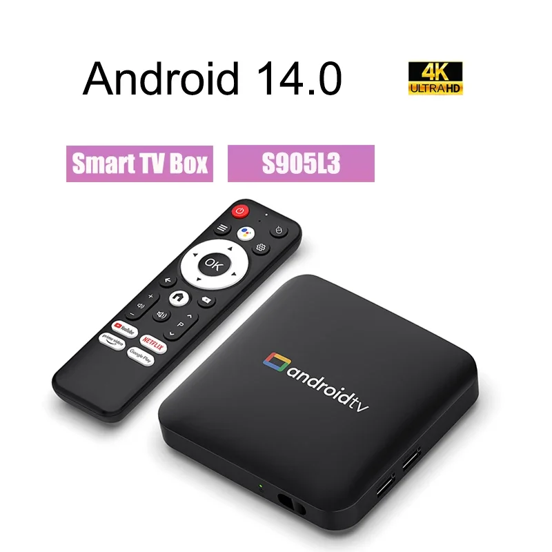 H96 MAX S905L3 декодификатор 2 ГБ 16 ГБ 8 ГБ Android 14,0 4K BT Google Voice репродуктор мультимедийный remoto Android en casa caja de