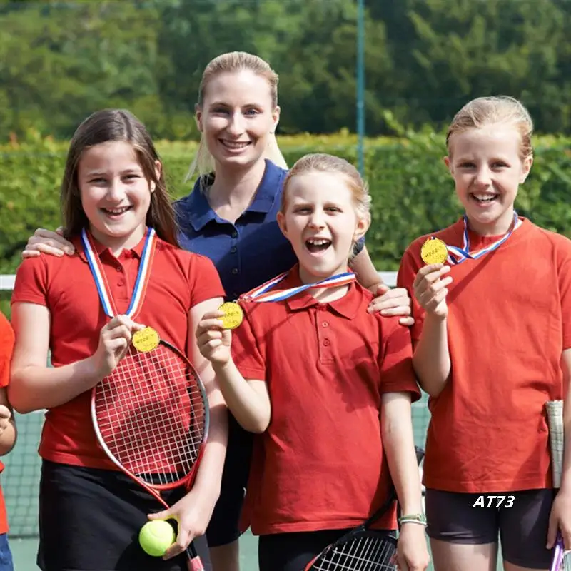 

100 Pcs Children's Medal Football Games Medals Party Supplies Metal Sports Day Kids Golden Award For Basketball Soccer