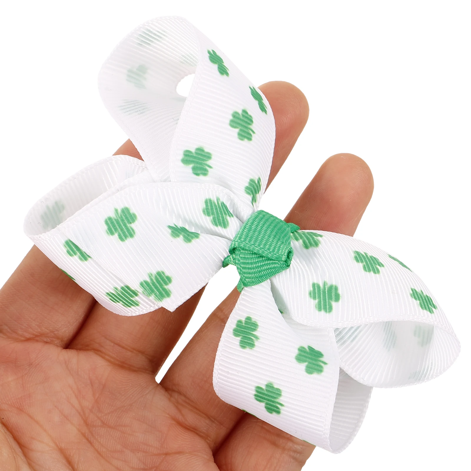 

2pcs Hairclip 8 Cm Grosgrain Ribbon Grosgrain Ribbon Hairpins Clover Design Durable Kids Hair Accessories Party Wedding Daily