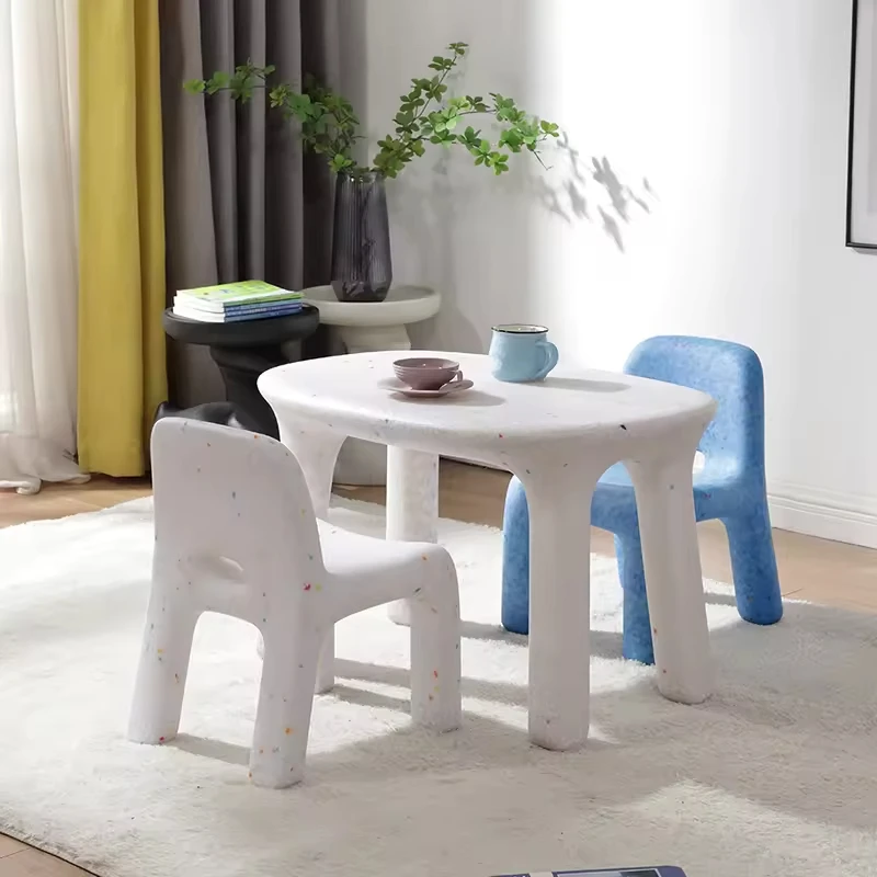 Baby dining chairs, environmentally friendly polyethylene plastic stools, various colors, modern kindergarten furniture