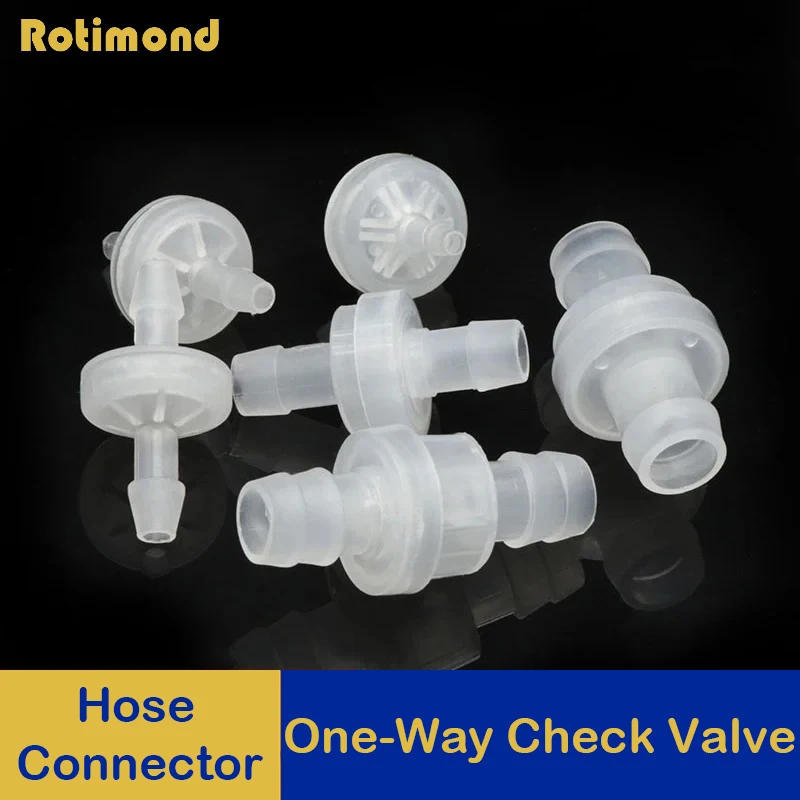 

Plastic water flow check valve 1pcs 3/4/6/8/10/12mm Liquid one-way valve for Fuel Gas Liquid Ozone-Resistant Water smart valve