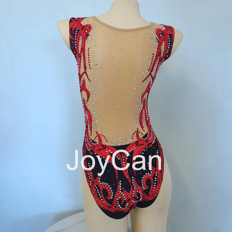 JoyCan Swimming suits Girls Women Red Synchronized Swimming Wear for Competitiion