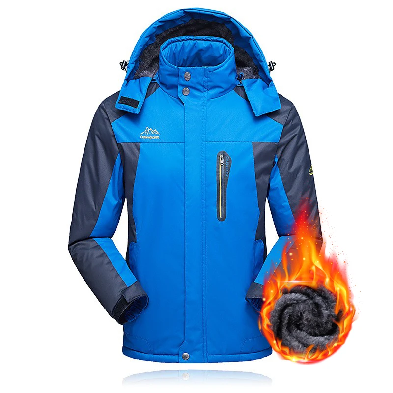 Traje de esquí de talla grande para hombre, impermeable, mantiene el calor, chaqueta de lana para nieve, a prueba de viento, ropa de Snowboard de