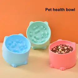 Cat Food Bowl Tall Feet Cartoon Shape Anti-choking High Foot Neck Protector Pet Dog Food Dispenser Water Bowl Pet Feeding Bowl