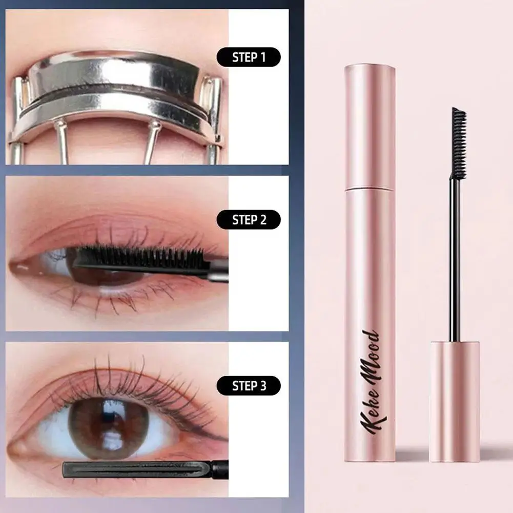 Waterproof Mascara 5d Silk Fiber Black Lengthening Volume Curly Female Mascara Makeup Eyelash Lengths Anti-smudge K0u1