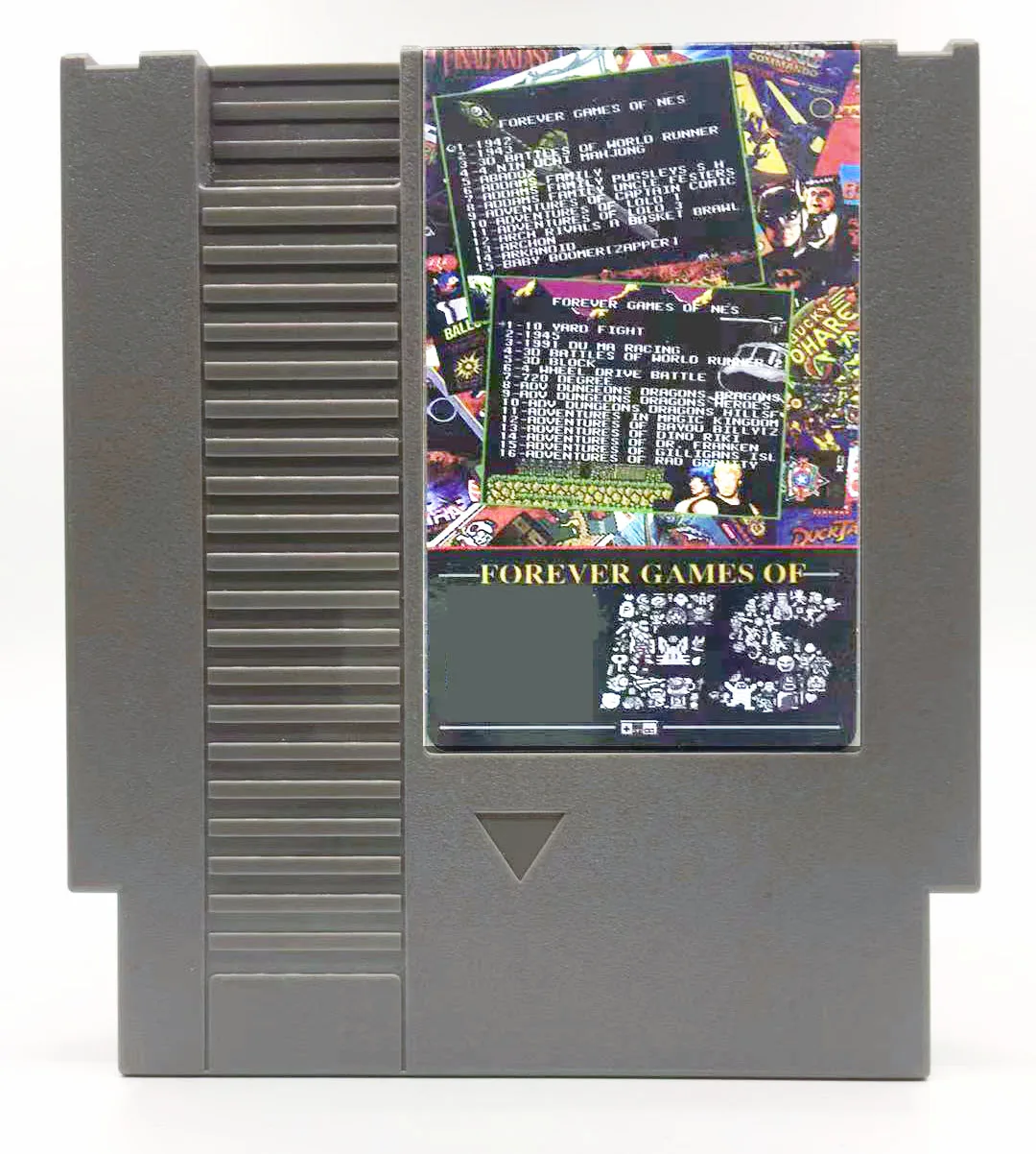 FOREVER DUO GAMES OF NES 852 in 1 (405+447) Game Cartridge for NES Console, total 852 games 1024MBit Flash Chip in use