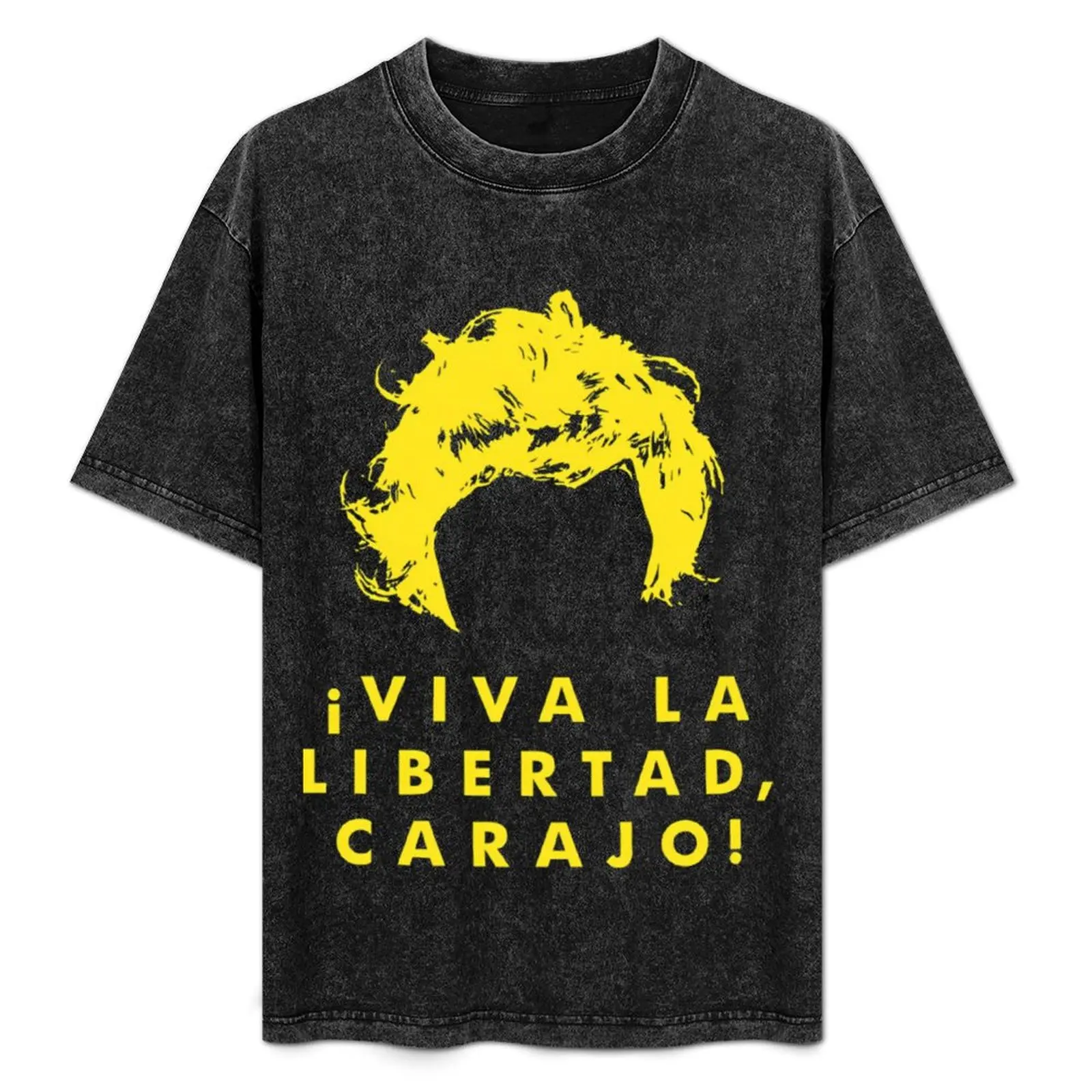 VIVA LIBERTAD YELLOW MILEI T-Shirt kawaii clothes cute tops plain t shirts men