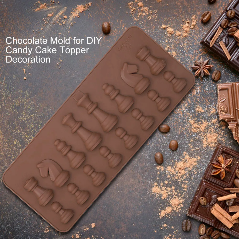 Silicone Silicone Chocolate Mold Heat conduction Non-stick Break Apart Chocolate Molds Chess Piece Food Grade Chocolate Bar Mold