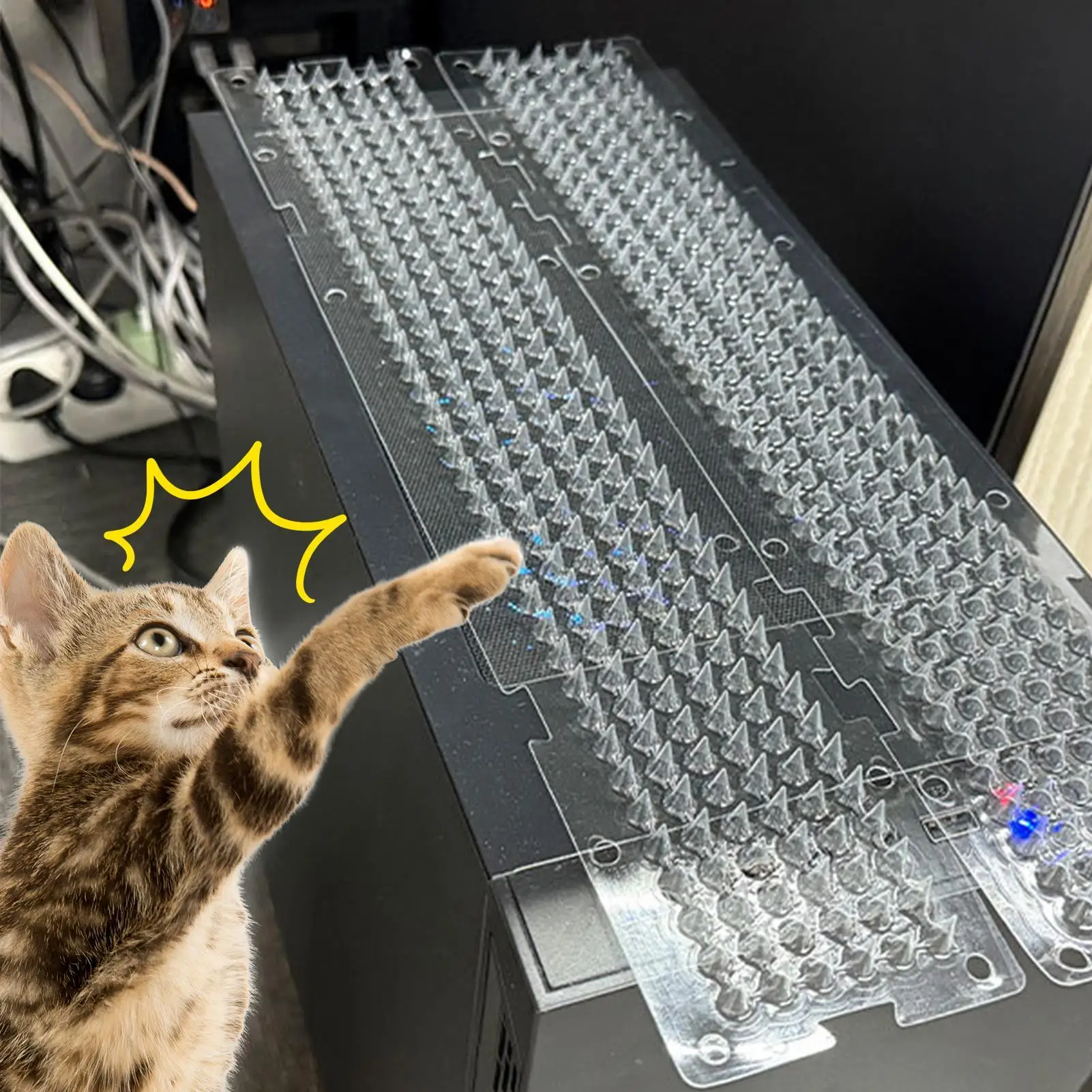 Cat Deterring Mat 10-Piece Cat Repeller Scat Mat For Furniture Heavy-Duty Pet Training Pads For Scratch Prevention Furniture
