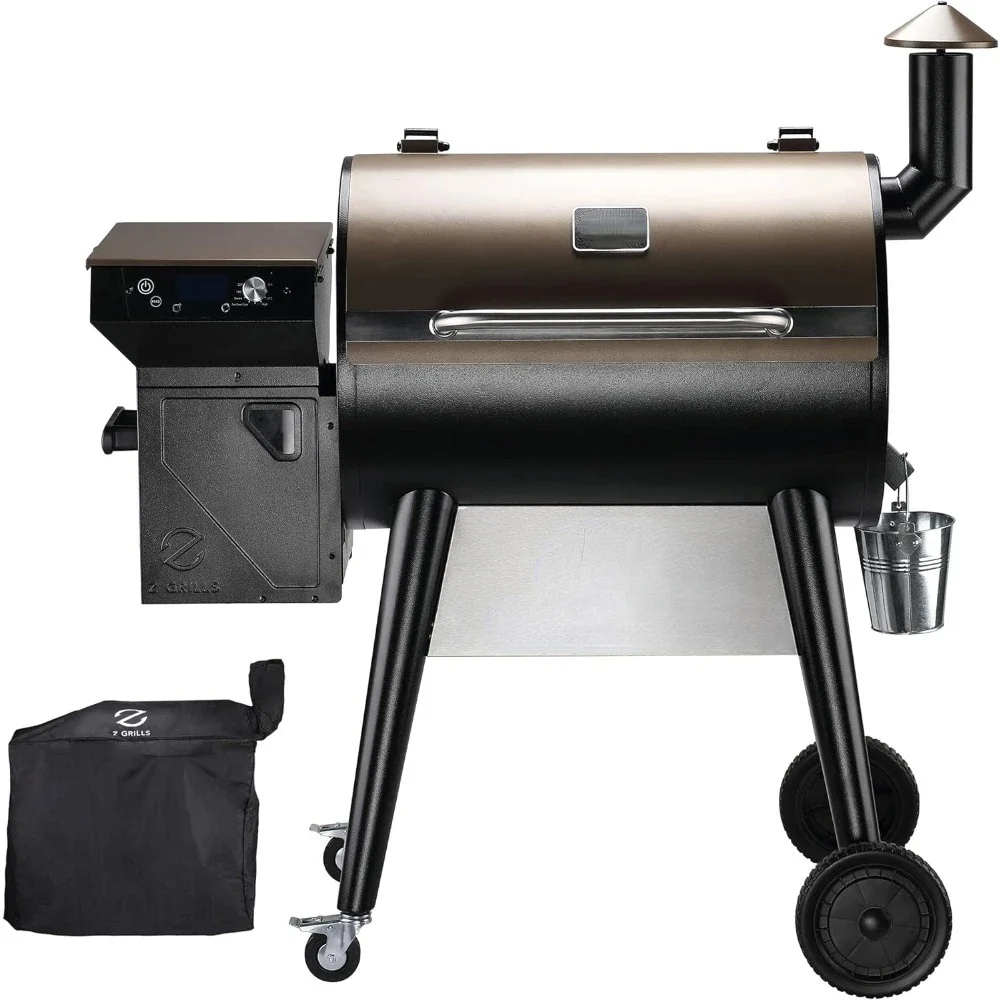 

Upgrade in 1 Wood Pellet Grill & Smoker for Outdoor Cooking, BBQ Grill with PID 2.0 Controller, LCD Screen, 697 sq, Meat Probes