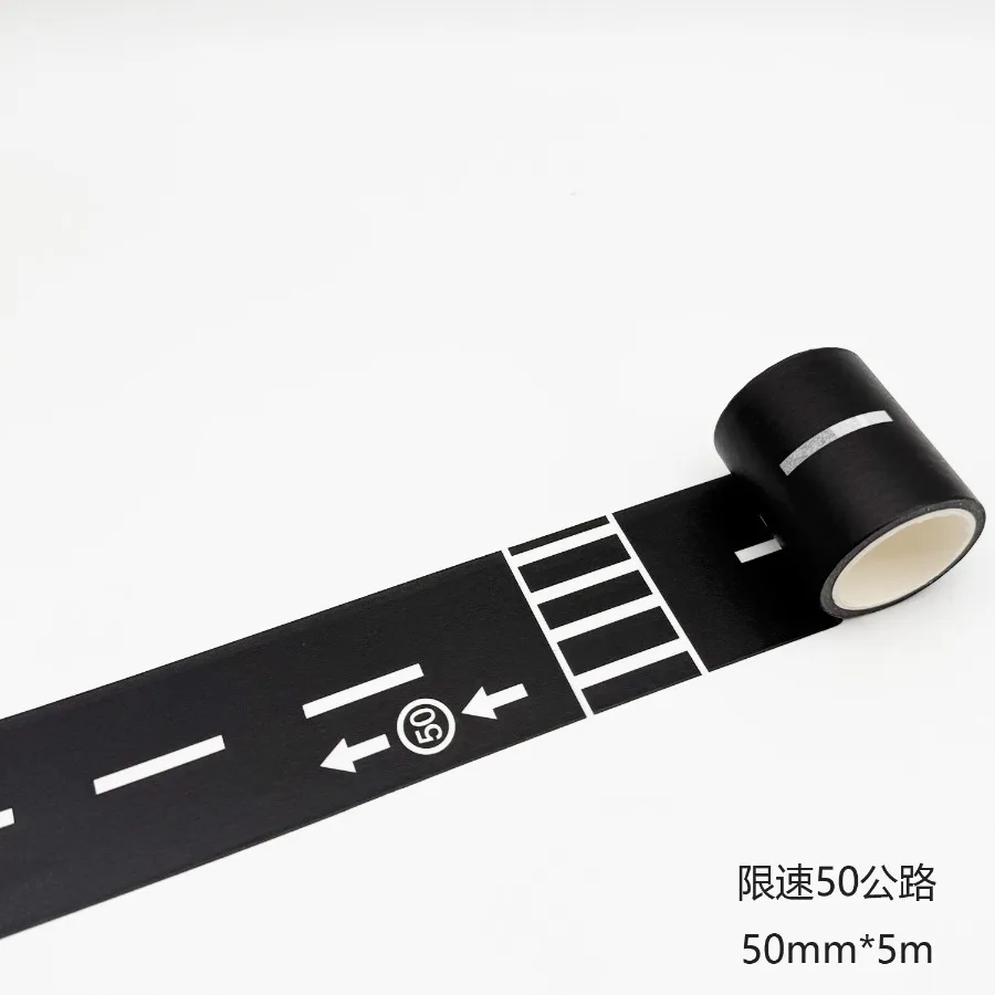 مسار السكك الحديدية على الطرق DIY لنقل الأطفال، وشريط الطريق وحزمة الشريط الورقي