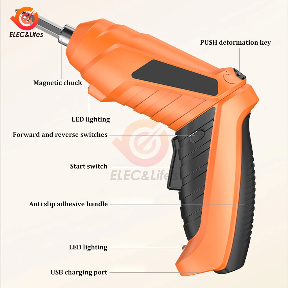 Electric Screwdriver Battery Rechargeable Cordless Screwdriver Powerful Impact Wireless Screwdriver Drill Electric Screw Driver