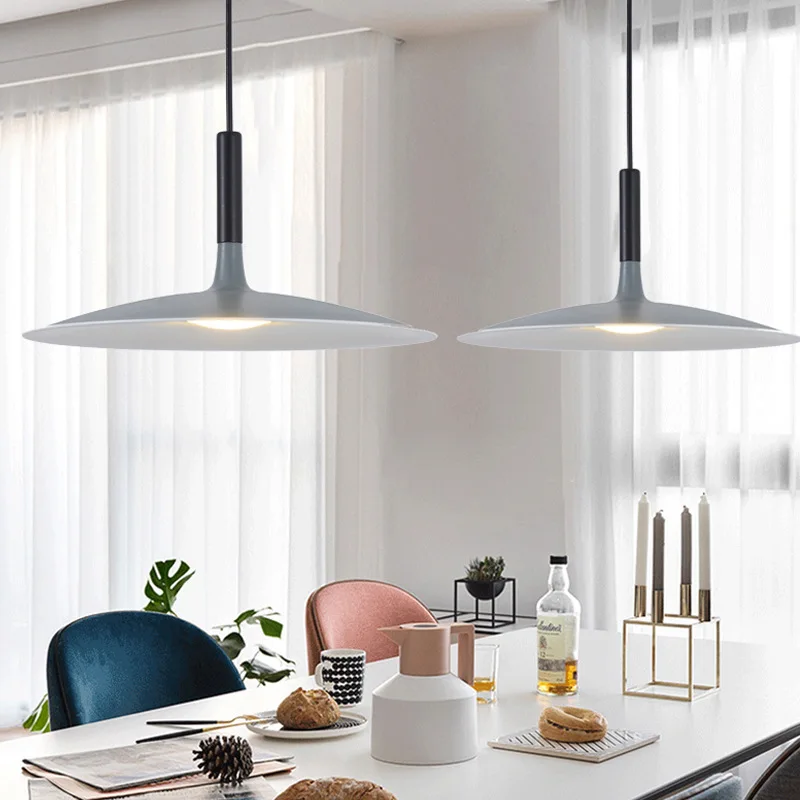 

Nordic Pendant Lights Modern LED Minimalist Ceiling Lamps Hanging Light UFO Luxury Creative Personality Cafe Single Head Bar