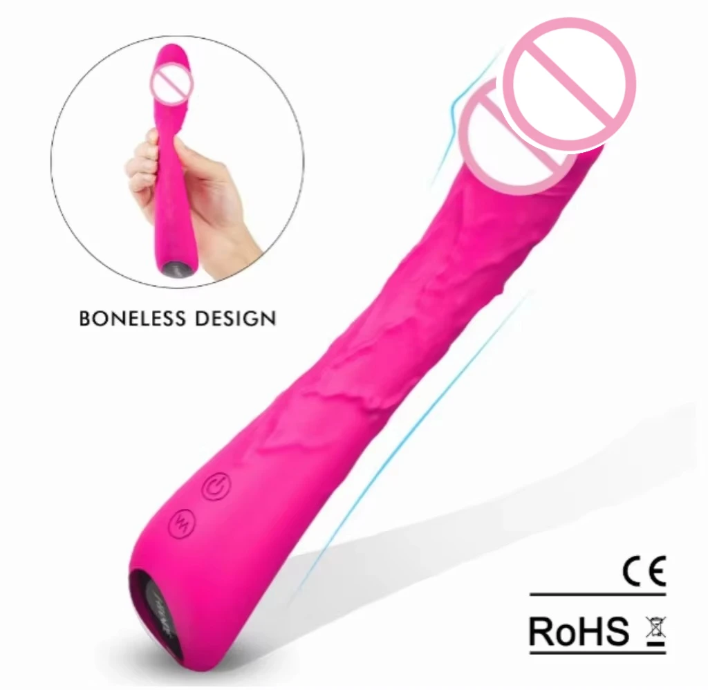 Redshark Consolador enorme realista Vibrador de punto G Estimulador de clítoris Juguete sexual para mujeres - Vibrador realista para el placer de las mujeres