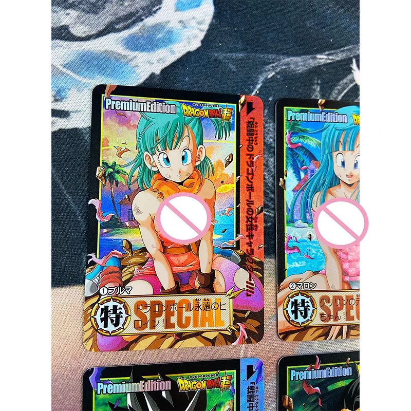 Anime Dragon Ball Lunch Bulma Android 18 War-Damaged Beauty Homemade Flash Cards Game Collection Children\'s Toys Birthday Gifts