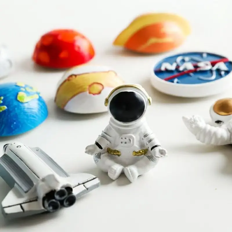 

Планета астронавт космический корабль магнит на холодильник креативные магнитные наклейки домашний декор индивидуальная коллекция подарок