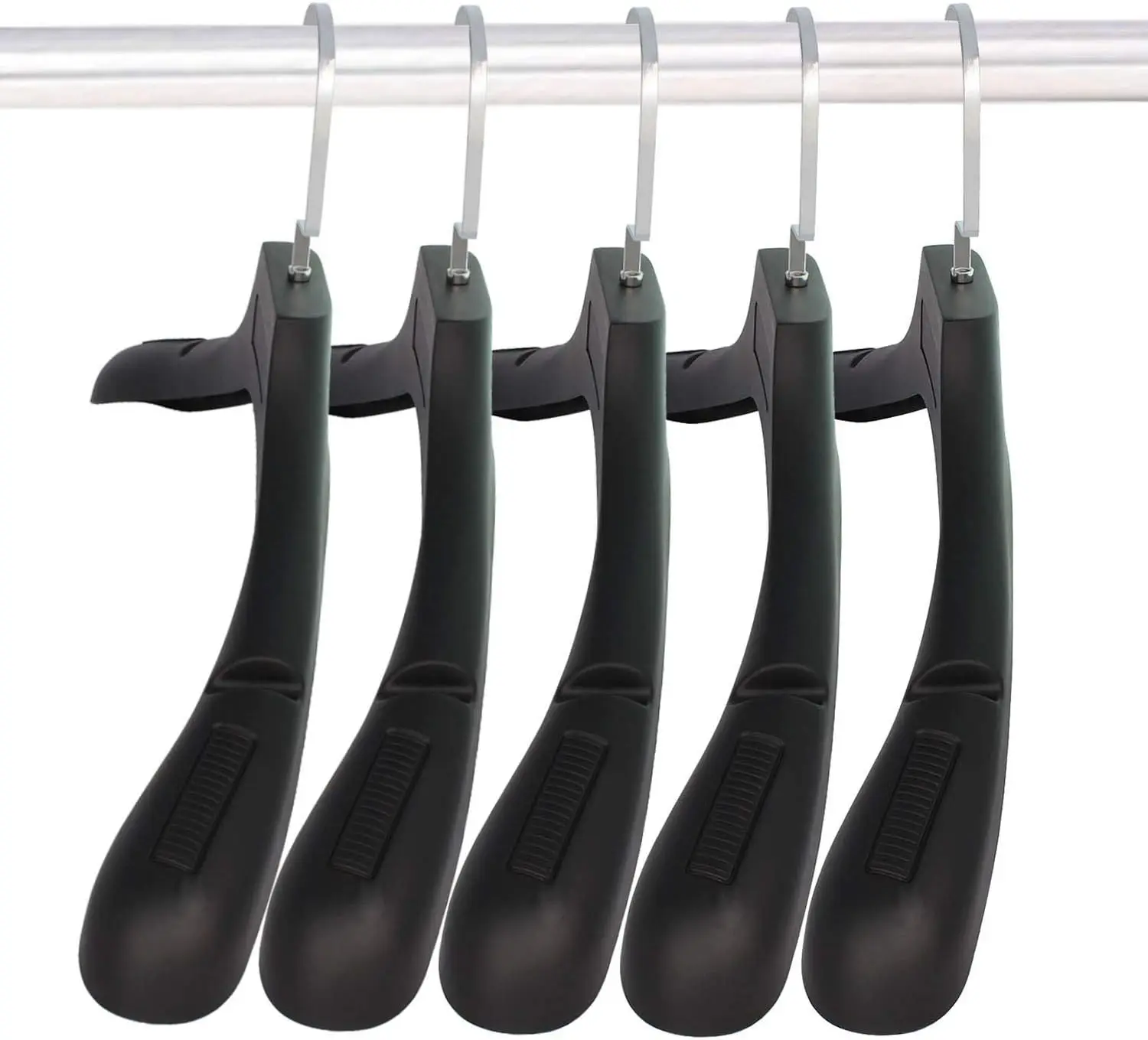 

Suit Hangers for Men 20 Pack, Extra Wide Suit Hanger Non Slip Width 17.7", Thick Plastic Coat Hangers Black