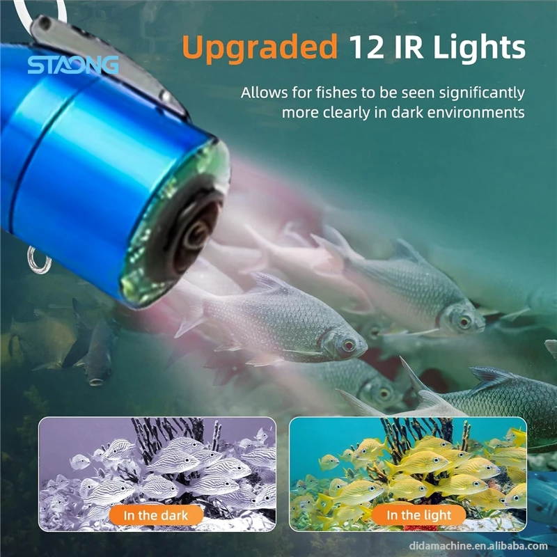 V7 Visible Fish Finder 7 Inch LCD Monitor Camera Kit with 4500mah Battery for Winter Underwater Sea/River Ice Fishing
